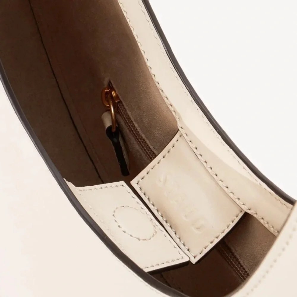 NWOT Staud Moon Bag Cream / Large Hobo Round Shoulder Bag - Picture 4 of 12